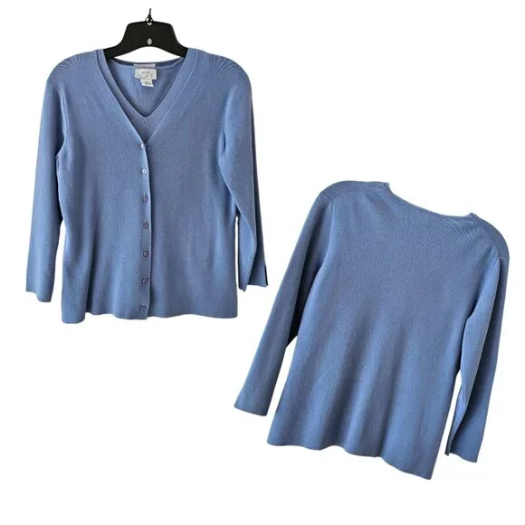 Ann Taylor Loft Cardigan & Sleeveless Top Set | Pre-Loved | XS | Bluish Gray - Picture 5 of 16